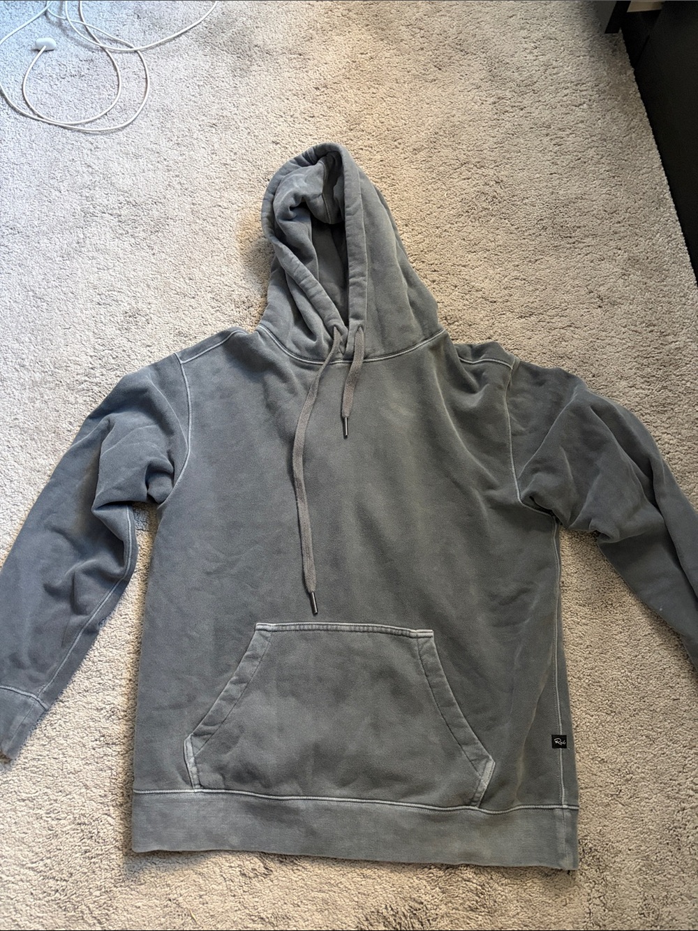 Rails Men's Gray Hooded Pullover Sweatshirt